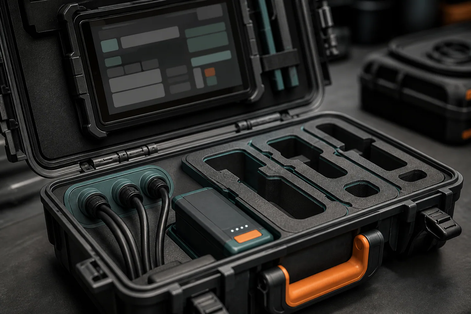 AI-generated Nutri-Scan Field Kit compartment detail