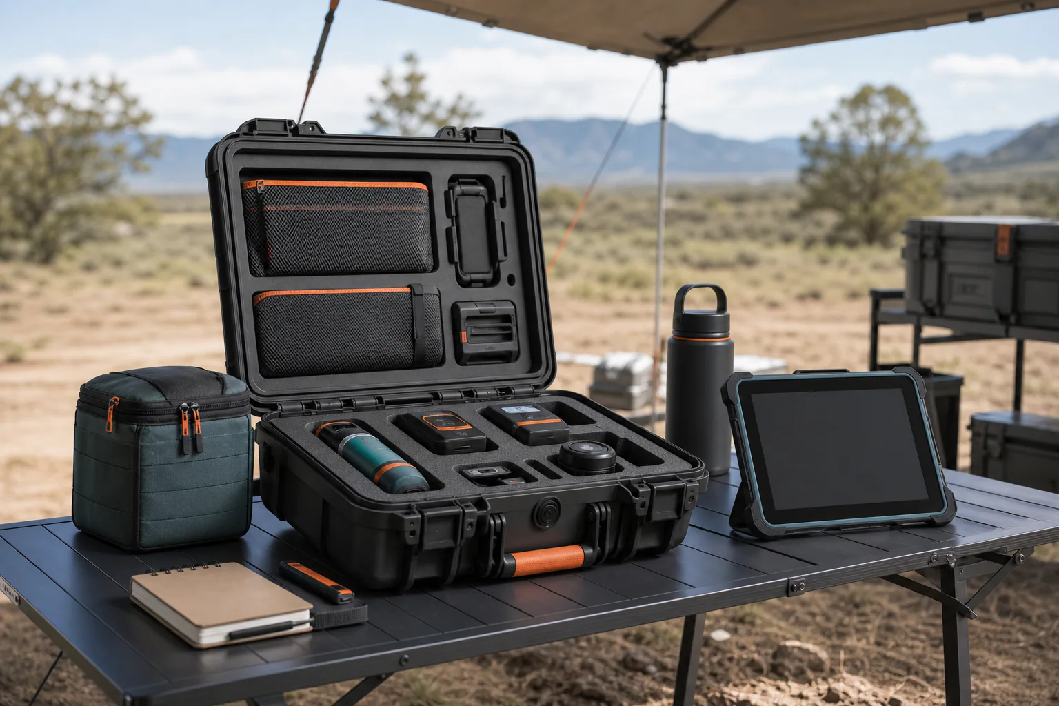 AI-generated field-support setup concept for Nutri-Scan Field Kit