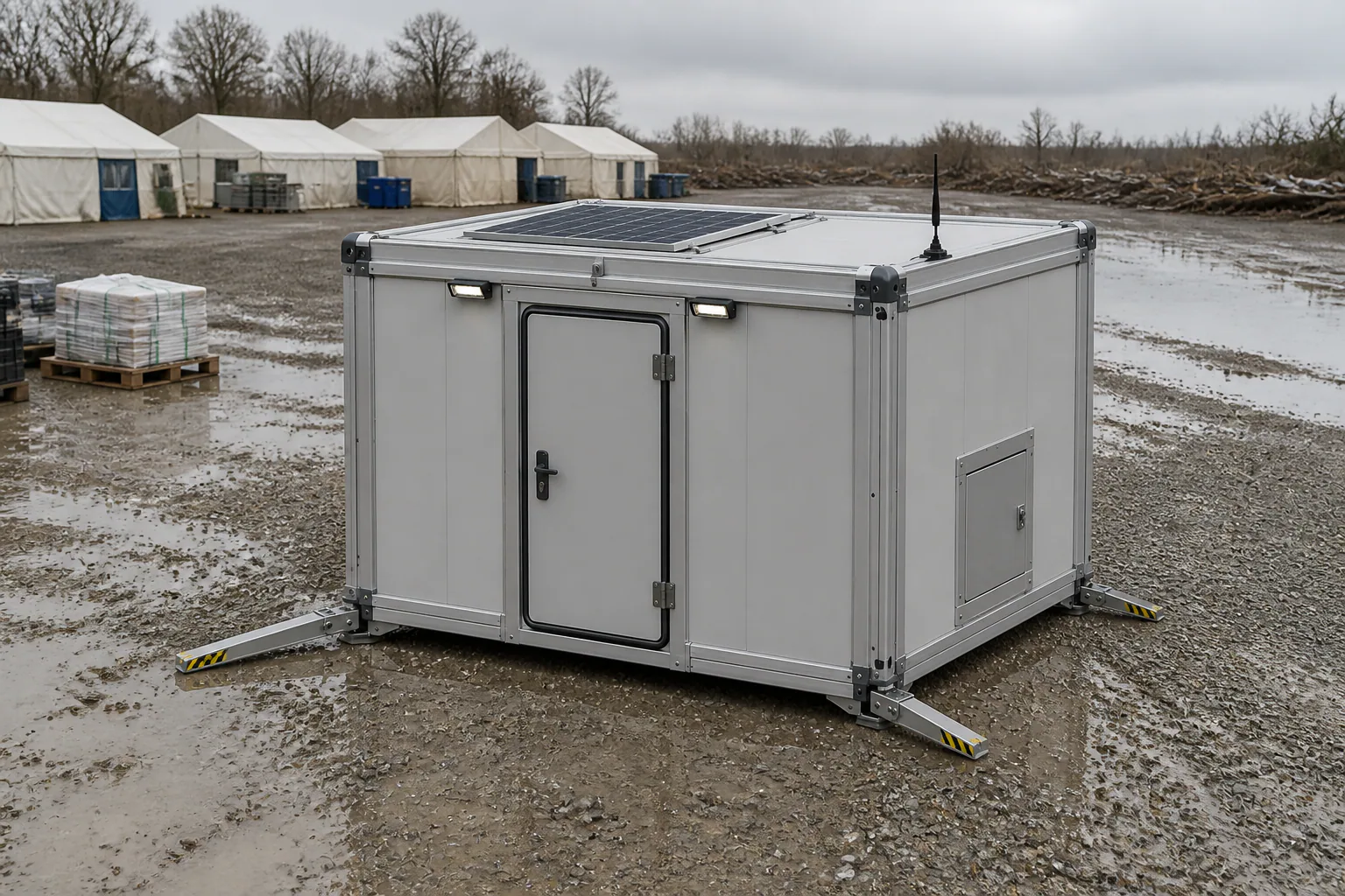 Rapid Shelter Node concept at an emergency-support staging area