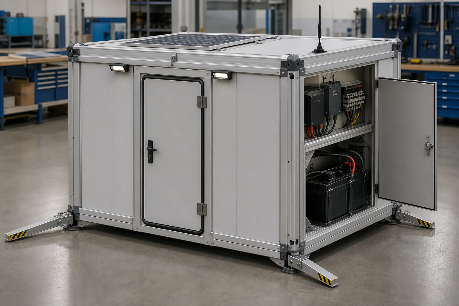 Rapid Shelter Node concept with open service bay
